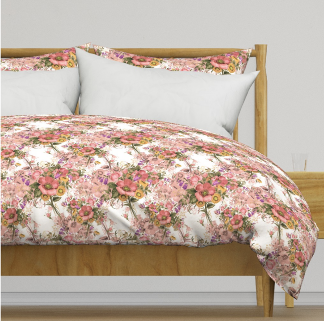 Prairie-White Duvet Cover