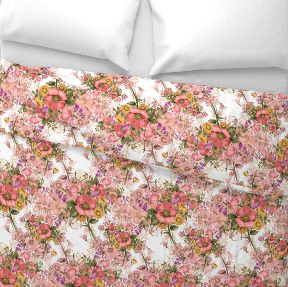 Prairie-White Duvet Cover