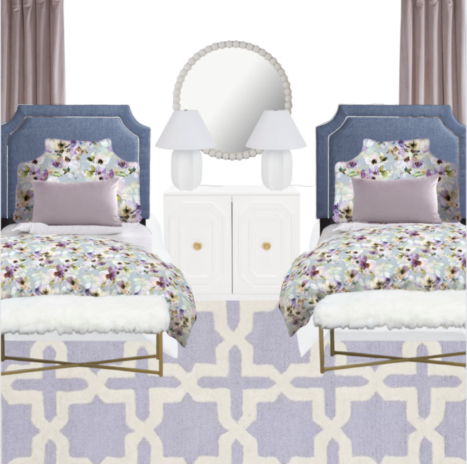 Rush The Rose-Lavender Duvet Cover