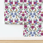 Floral Frenzy Wallpaper - Berry