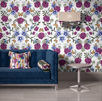 Floral Frenzy Wallpaper - Berry