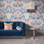 Floral Frenzy Wallpaper - Bluebird