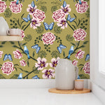 Floral Frenzy Wallpaper - Fern