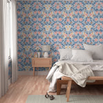 Floral Frenzy Wallpaper - Bluebird